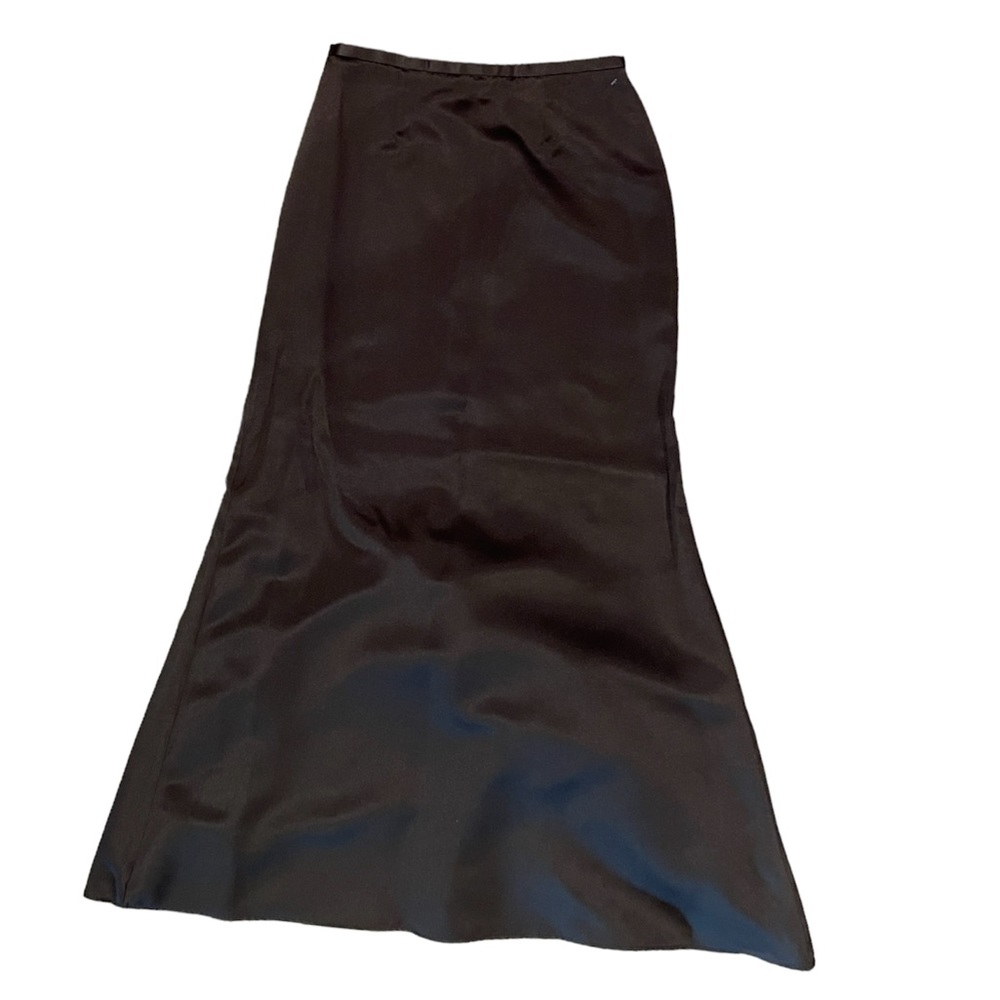 Black satin floor length skirt J.R. Nites by caliendo